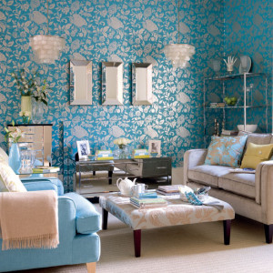 Blue, White, Silver Sitting Room