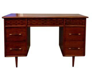 Basket Weave Drawer Desk