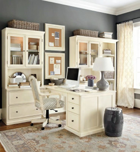 Elegant Home Office in White