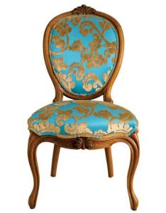 Gold and Teal Dining Chair