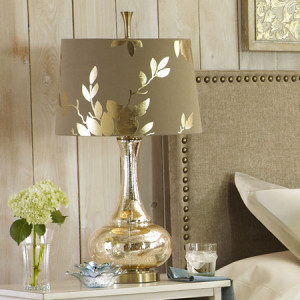 Gold Leaf Glass Lamp