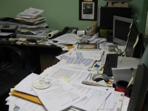 Paper Cluttered Office