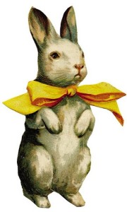 Easter Bunny with Yellow Bow