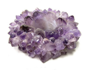 Amethyst Flower Candleholder