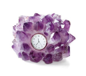 Amethyst Gemstone Clock