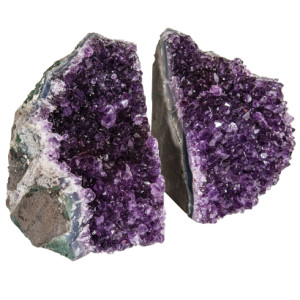 Amethyst Geode Bookends